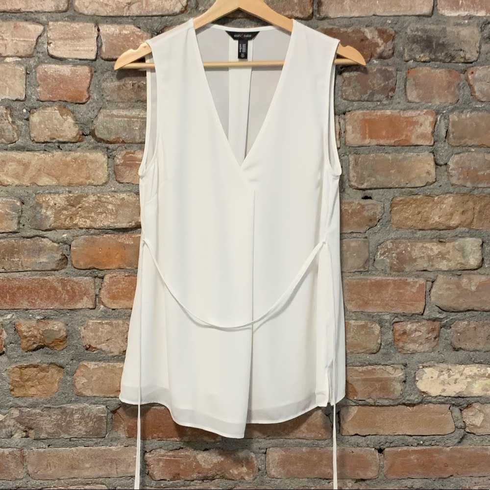 Stork & Babe maternity sleeveless blouse